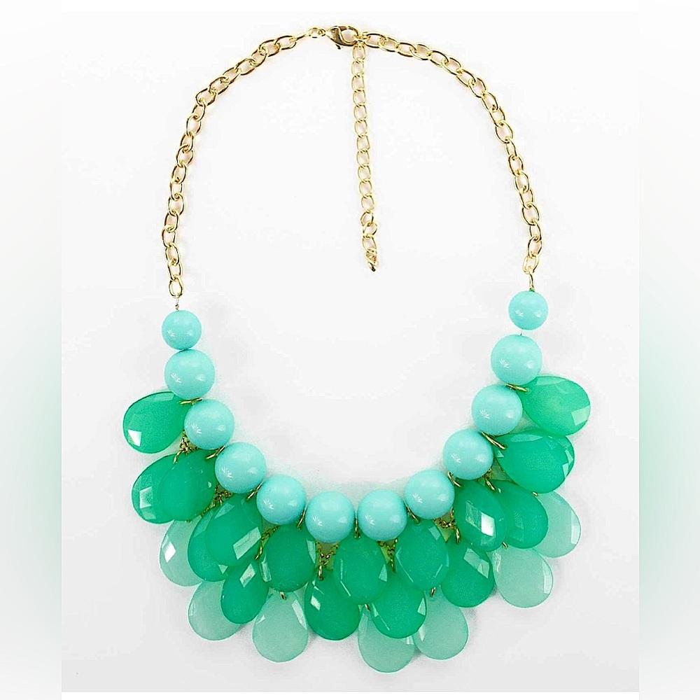 BKE Statement Necklace - Women’s Jewelry in Gold Turquoise